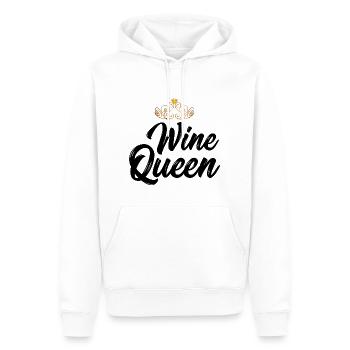 wine queen gift crown gold queen - Men’s Premium Organic Hoodie - white - Front - Nico (187cm)