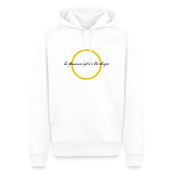 Junggesellenabschied - Gemeinschaft des Eheringes - Männer Premium Bio Hoodie - Weiß - Vorne - Nico (187cm)