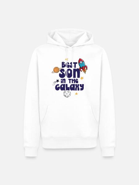 Bester Sohn der Galaxis - Männer Premium Bio Hoodie - Weiß