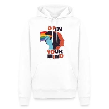 Open Your Mind For The Rainbow - Colorful Fantasy - Männer Premium Bio Hoodie - Weiß - Vorne - Nico (187cm)