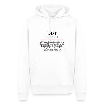 DDT - spelling and description - Männer Premium Bio Hoodie - Weiß - Vorne - Nico (187cm)