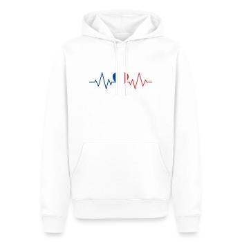 France pulse - Männer Premium Bio Hoodie - Weiß - Vorne - Nico (187cm)