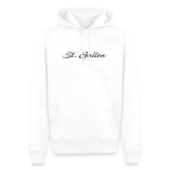Saint-Gall - Sweat à capuche Premium bio Homme - blanc - Devant - Nico (187cm)