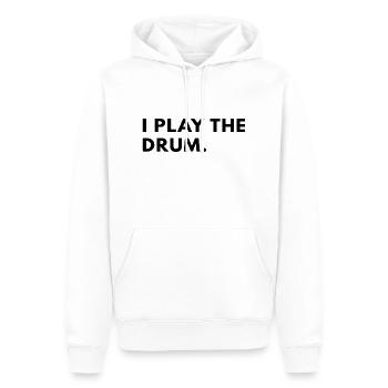 i play the drum - Men’s Premium Organic Hoodie - white - Front - Nico (187cm)