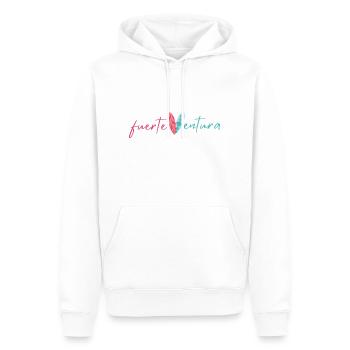 fuerteVentura Surfboard Design (deux couleurs) - Sweat à capuche Premium bio Homme - blanc - Devant - Nico (187cm)