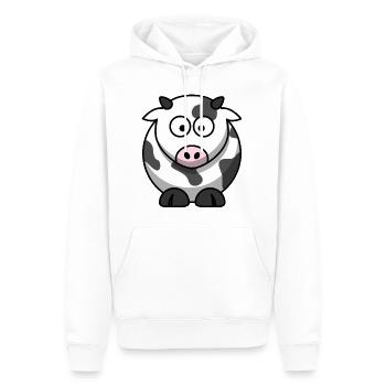 Kuh - Männer Premium Bio Hoodie - Weiß - Vorne - Nico (187cm)