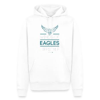 Ailes Eagles Lifestyle Jt4Christ Christian T-shirt - Sweat à capuche Premium bio Homme - blanc - Devant - Nico (187cm)