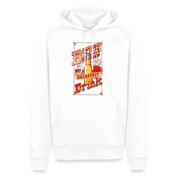 Bière - tellement plus que juste un petit-déjeuner - Sweat à capuche Premium bio Homme - blanc - Devant - Nico (187cm)