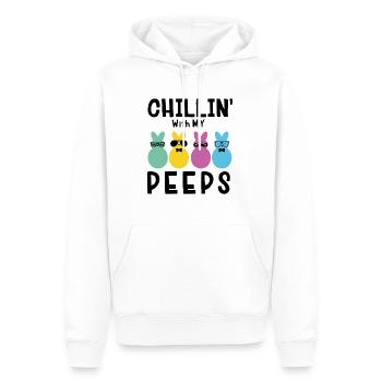 Easter holiday Easter bunny chilling gift - Men’s Premium Organic Hoodie - white - Front - Nico (187cm)