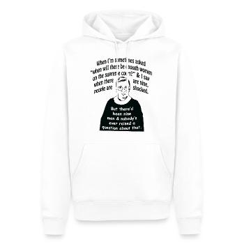When I'm sometimes asked Ruth Bader Ginsburg - Men’s Premium Organic Hoodie - white - Front - Nico (187cm)