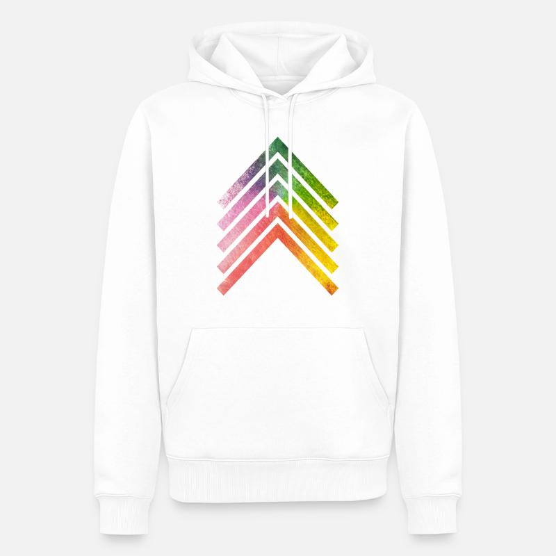 Arrow V1 - Männer Premium Bio Hoodie - Weiß