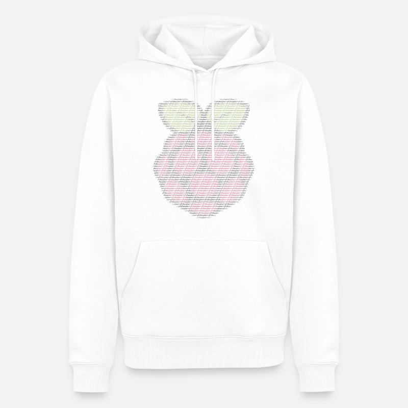 ASCII - Raspberry Pi - Sweat à capuche Premium bio Homme - blanc
