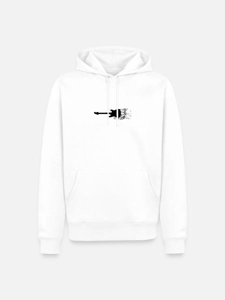 Gitarre - Guitar - Männer Premium Bio Hoodie - Weiß