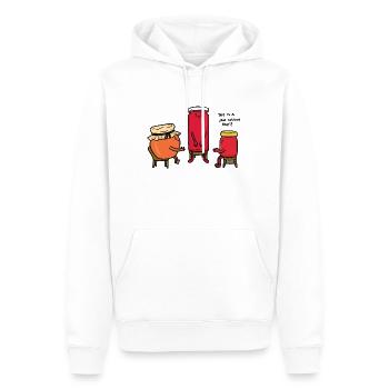 Jam Session - Männer Premium Bio Hoodie - Weiß - Vorne - Nico (187cm)