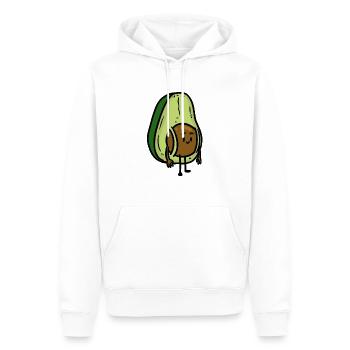 Avocat voyageur - Sweat à capuche Premium bio Homme - blanc - Devant - Nico (187cm)