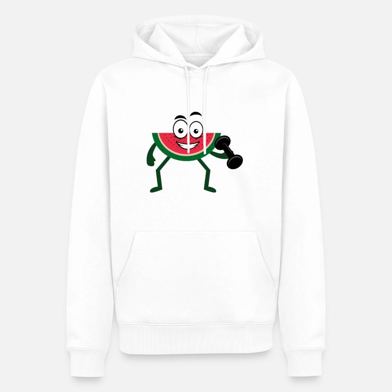 Musculation de la pastèque - Sweat à capuche Premium bio Homme - blanc