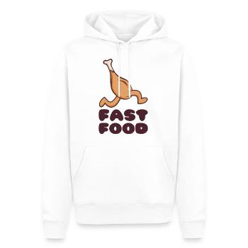 Fast Food - Männer Premium Bio Hoodie - Weiß - Vorne - Nico (187cm)