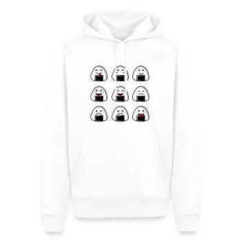 Sushi Emoticons - Männer Premium Bio Hoodie - Weiß - Vorne - Nico (187cm)