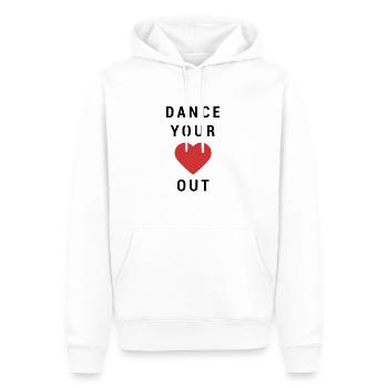 Danse ton coeur dehors - Danseur - Sweat à capuche Premium bio Homme - blanc - Devant - Nico (187cm)