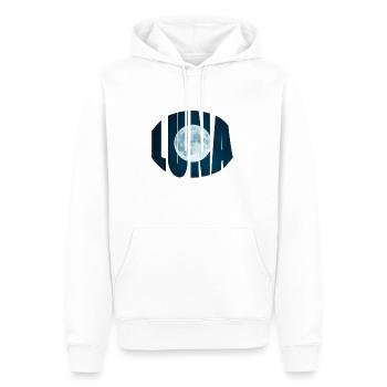 luna - Männer Premium Bio Hoodie - Weiß - Vorne - Nico (187cm)