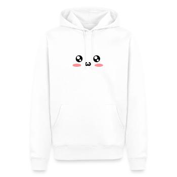 Kawaii Anime Face - Männer Premium Bio Hoodie - Weiß - Vorne - Nico (187cm)