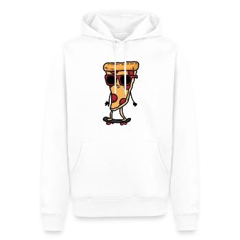 Pizza Skateboard - Männer Premium Bio Hoodie - Weiß - Vorne - Nico (187cm)