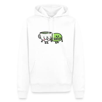 Matcha Made in Heaven - Sweat à capuche Premium bio Homme - blanc - Devant - Nico (187cm)