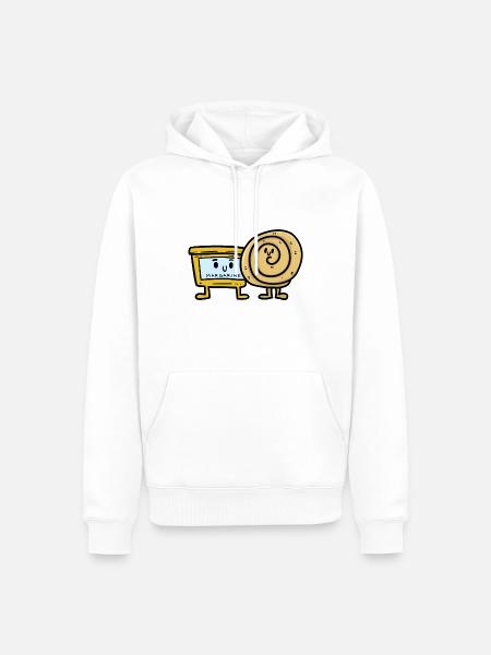 Strudel mit Magarine - Männer Premium Bio Hoodie - Weiß