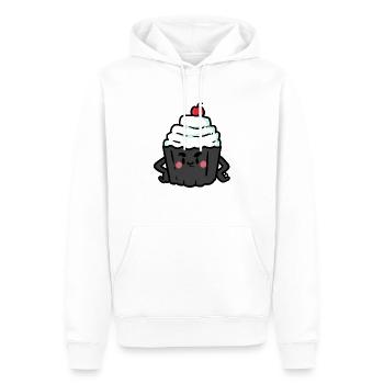Petit gâteau strict - Sweat à capuche Premium bio Homme - blanc - Devant - Nico (187cm)