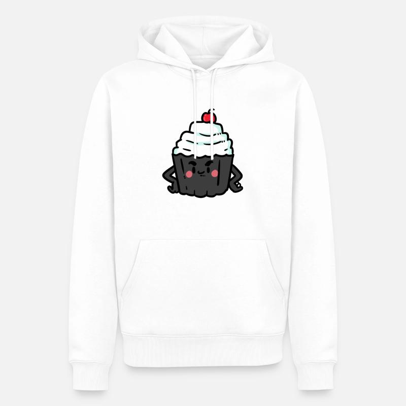 Strict Cupcake - Männer Premium Bio Hoodie - Weiß