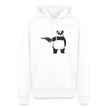 Robber Panda Robber Panda - Men’s Premium Organic Hoodie - white - Front - Nico (187cm)