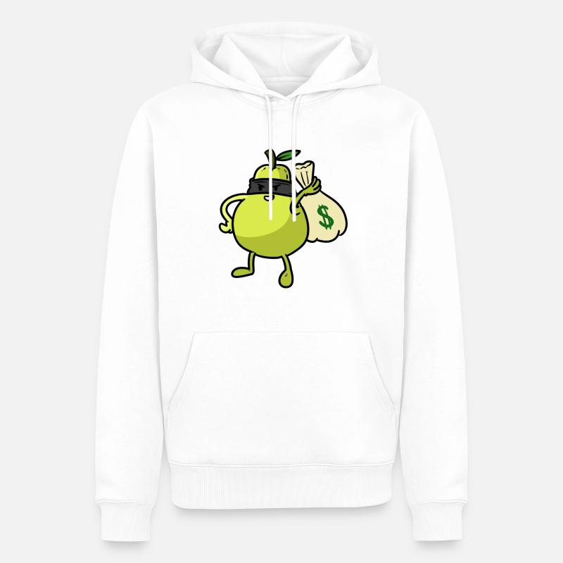 L'argent de Pear Rob L'argent de Pear Rob - Sweat à capuche Premium bio Homme - blanc