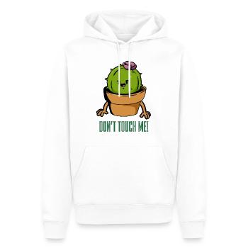 Don't Touch Me Rühr mich nicht an - Männer Premium Bio Hoodie - Weiß - Vorne - Nico (187cm)