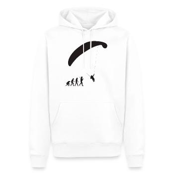 Paragliding Evolution - Männer Premium Bio Hoodie - Weiß - Vorne - Nico (187cm)