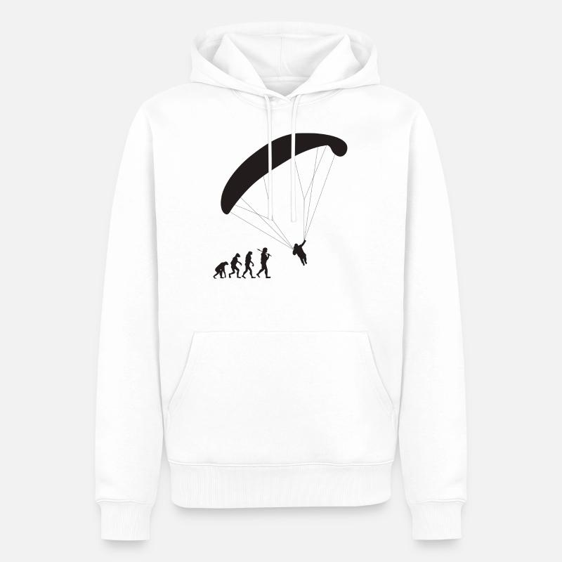 Paragliding Evolution - Männer Premium Bio Hoodie - Weiß