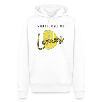 Zitronen - Männer Premium Bio Hoodie - Weiß - Vorne - Nico (187cm)