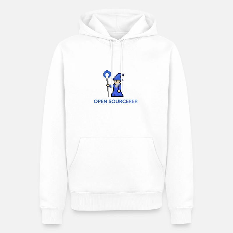 Open Source Sorcerer Programmierer T-Shirt - Männer Premium Bio Hoodie - Weiß