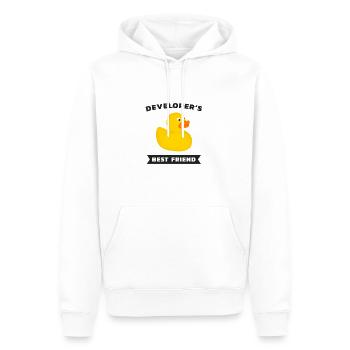 Programmer Best Rubber Duck Duck - Men’s Premium Organic Hoodie - white - Front - Nico (187cm)