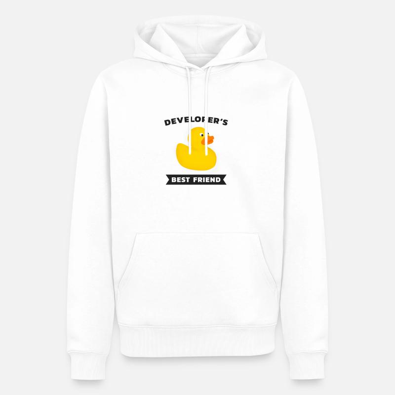 Programmierer Bester Gummiente Duck - Männer Premium Bio Hoodie - Weiß