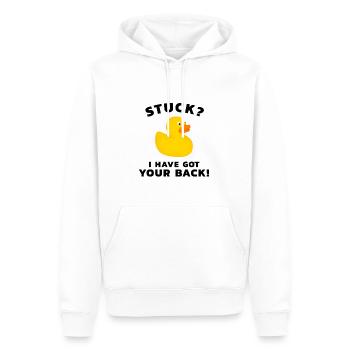 Programmer rubber duck - Men’s Premium Organic Hoodie - white - Front - Nico (187cm)