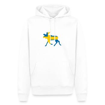Schweden Elch - Männer Premium Bio Hoodie - Weiß - Vorne - Nico (187cm)