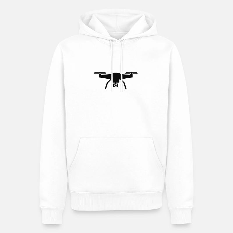Drone PIlot - Sweat à capuche Premium bio Homme - blanc