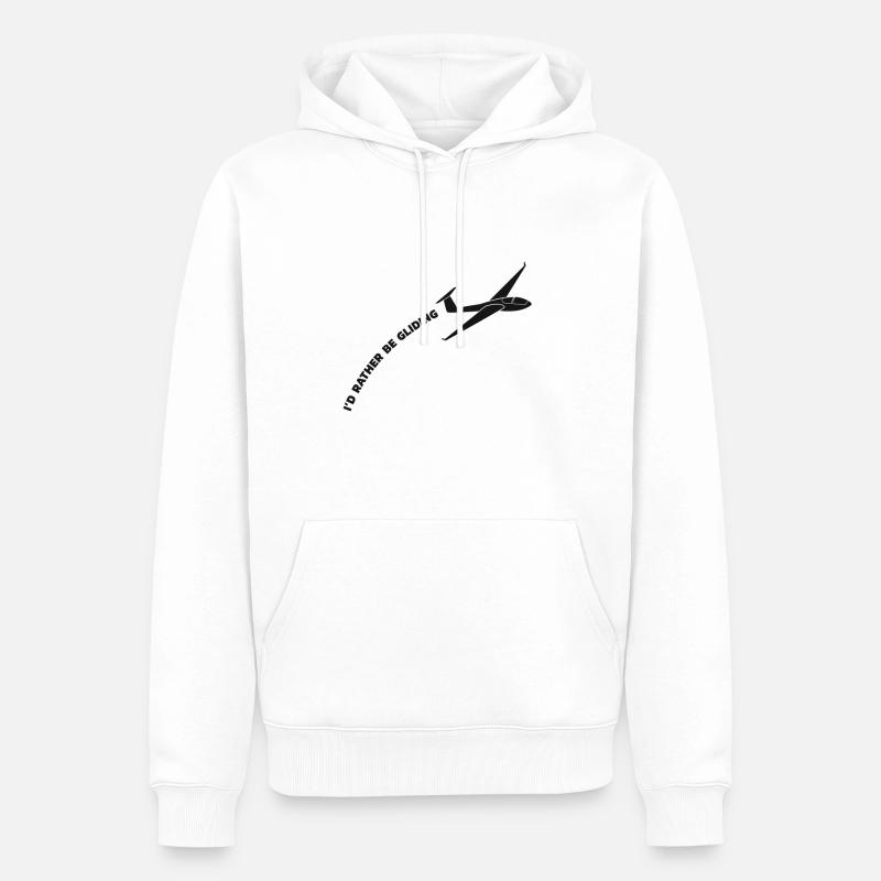 Planeurs Planeurs Planeurs - Sweat à capuche Premium bio Homme - blanc