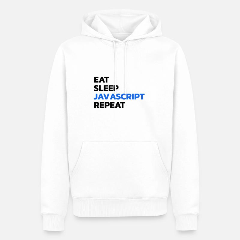 Programmeur développeur Javascript - Sweat à capuche Premium bio Homme - blanc