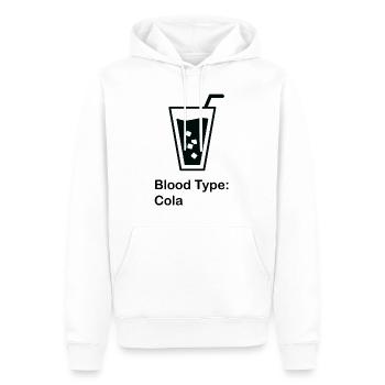 de sang; cola - Sweat à capuche Premium bio Homme - blanc - Devant - Nico (187cm)