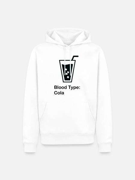 de sang; cola - Sweat à capuche Premium bio Homme - blanc