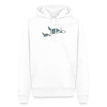 Cadeau de plongée en apnée Manta Ray Manta - Sweat à capuche Premium bio Homme - blanc - Devant - Nico (187cm)