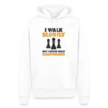 Schach Schachspieler Retro - Männer Premium Bio Hoodie - Weiß - Vorne - Nico (187cm)