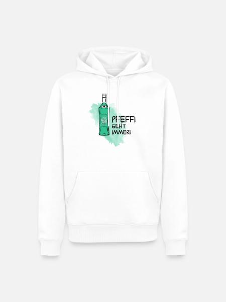 Pfeffi geht immer! T-Shirt - Männer Premium Bio Hoodie - Weiß