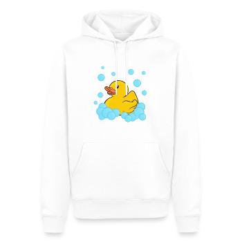 Badeente Gummiente - Männer Premium Bio Hoodie - Weiß - Vorne - Nico (187cm)
